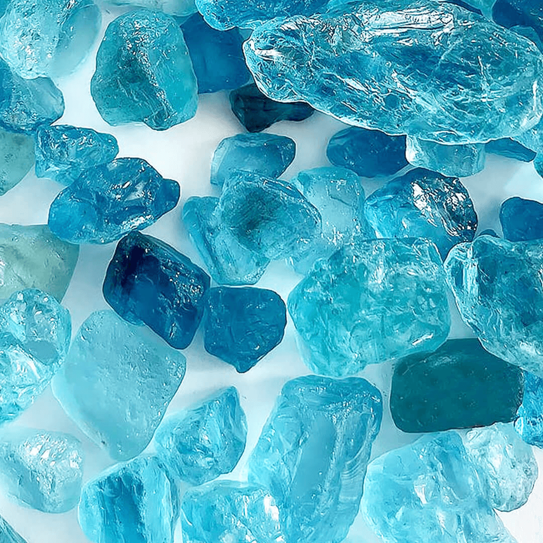 A serenidade do azul cristalino