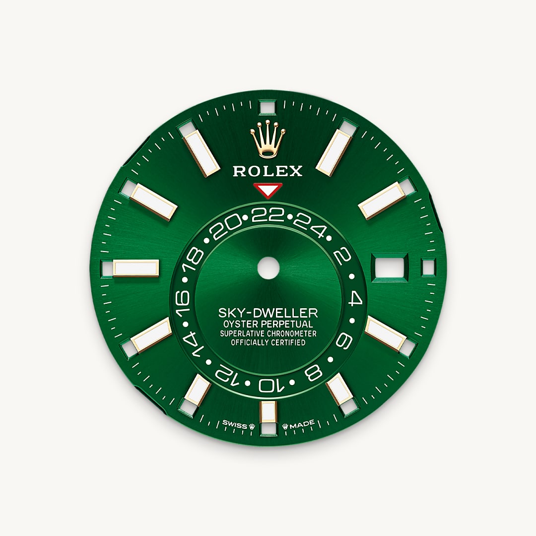 Mostrador verde vivo